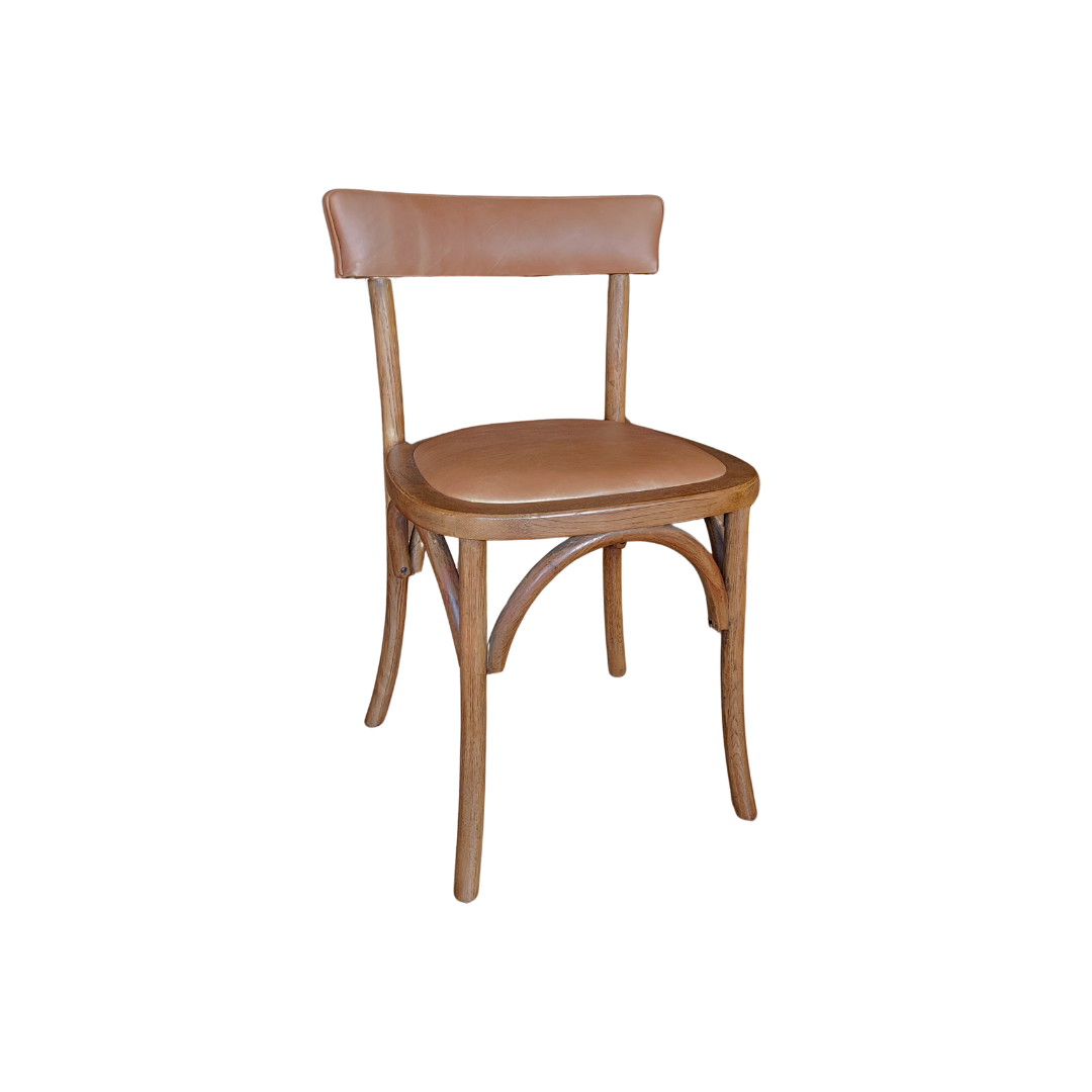 Prague Oak Dining Chair - Tan Leather image 0